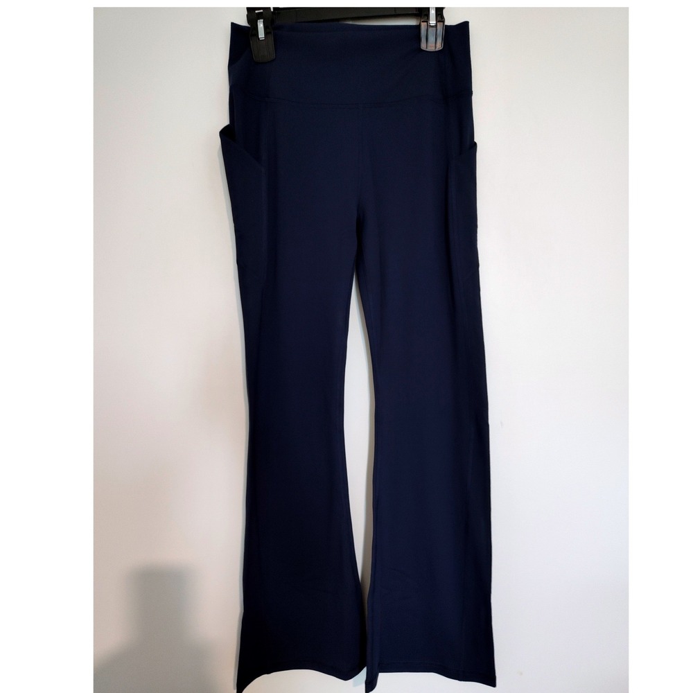 Fabletics Oasis High Waisted Kick Flare PureLuxe Yoga Pants Navy XL PT2457713